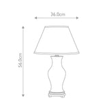 Majin Oxblood Red Jar 1 Light Table Lamp with Polycotton shade Oxblood