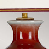 Majin 1 Light Table Lamp with Tall Empire Shade Oxblood