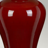 Majin 1 Light Table Lamp with Tall Empire Shade Oxblood