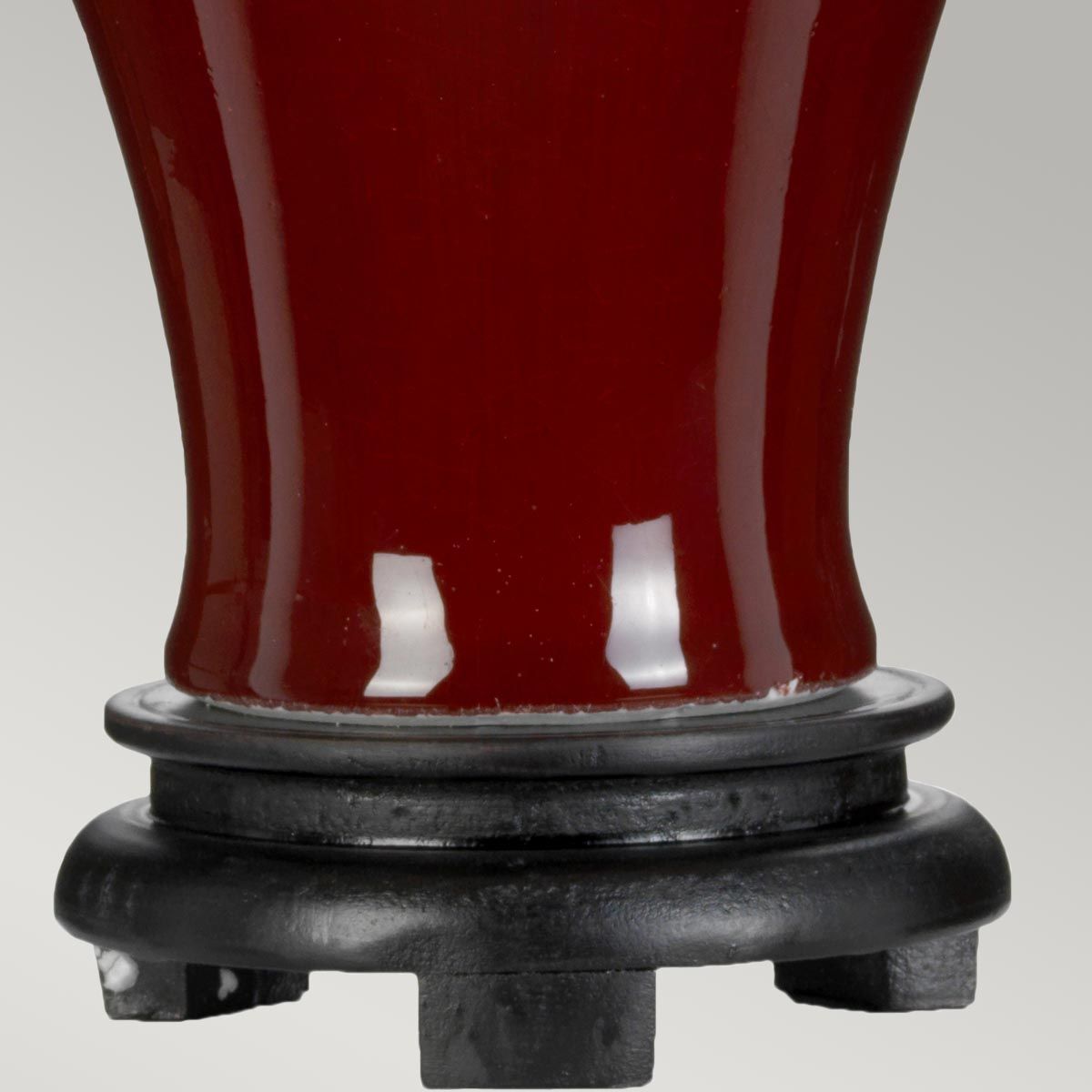 Majin 1 Light Table Lamp with Tall Empire Shade Oxblood