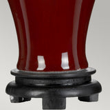 Majin 1 Light Table Lamp with Tall Empire Shade Oxblood
