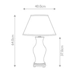 Majin 1 Light Table Lamp with Tall Empire Shade Oxblood