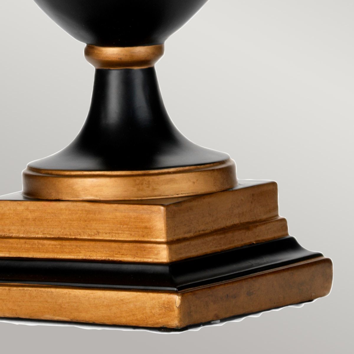 Narbonne 1 Light Table Lamp - with Tall Empire Shade Black and Gold