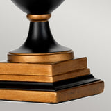 Narbonne 1 Light Table Lamp - with Tall Empire Shade Black and Gold