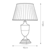 Narbonne 1 Light Table Lamp - with Tall Empire Shade Black and Gold