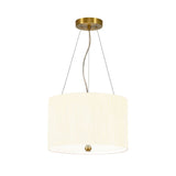 Pearce 14" Pendant with Aged Brass Ceiling Pan Aged Brass, Ivory Shade