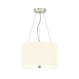 Pearce 14" Pendant with Polished Chrome Ceiling Pan Polished Chrome, Ivory Shade