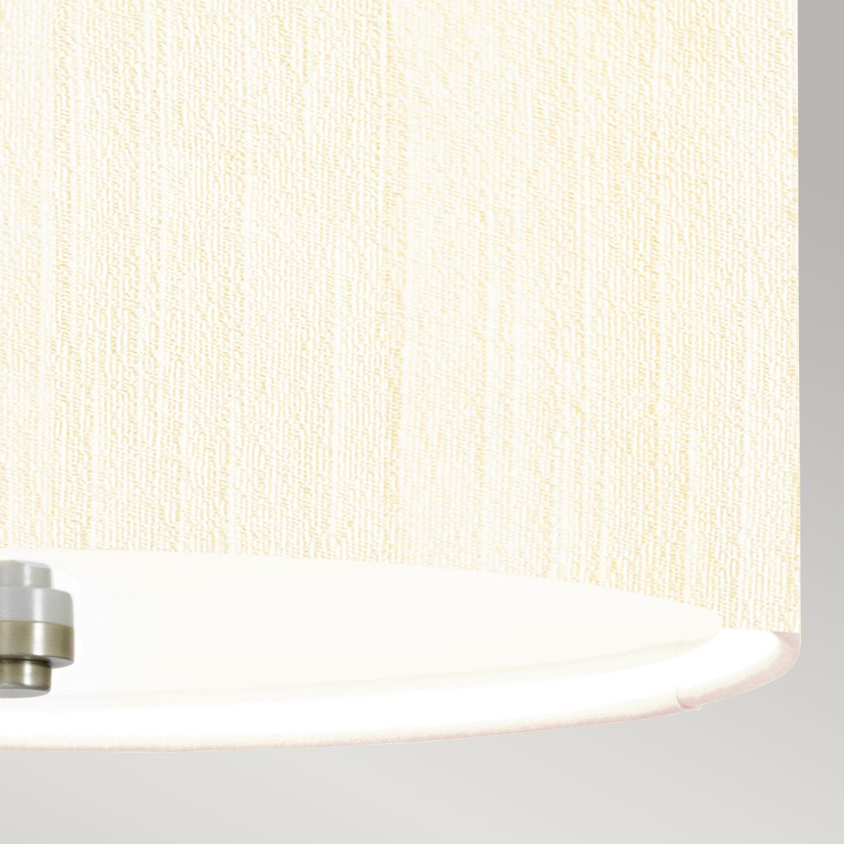 Pearce 14" Pendant with Polished Chrome Ceiling Pan Polished Chrome, Ivory Shade