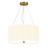 Pearce 18" Pendant with Aged Brass Ceiling Pan Aged Brass, Ivory Shade