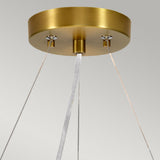 Pearce 18" Pendant with Aged Brass Ceiling Pan Aged Brass, Ivory Shade