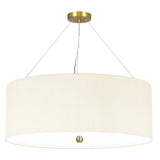 Pearce 26" Pendant with Aged Brass Ceiling Pan Aged Brass, Ivory Shade