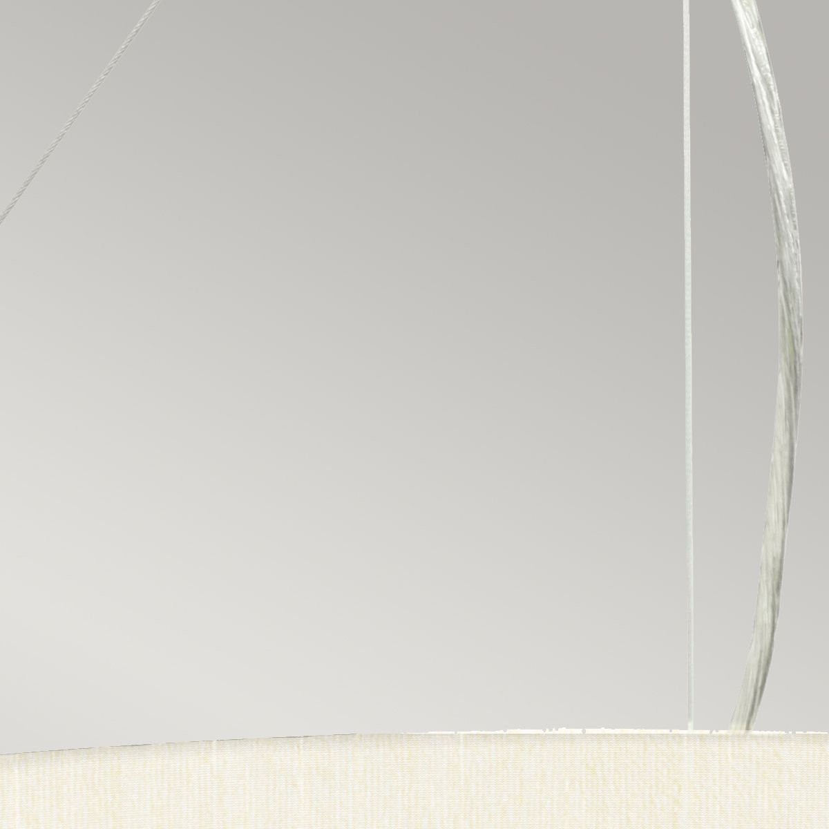 Pearce 26" Pendant with Polished Chrome Ceiling Pan Polished Chrome, Ivory Shade