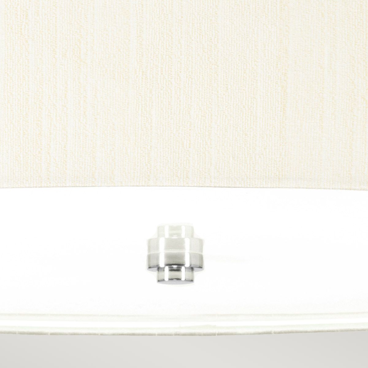 Pearce 26" Pendant with Polished Chrome Ceiling Pan Polished Chrome, Ivory Shade