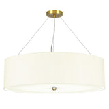 Pearce 30" Pendant with Aged Brass Ceiling Pan Aged Brass, Ivory Shade