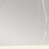 Pearce 30" Pendant with Polished Chrome Ceiling Pan Polished Chrome, Ivory Shade
