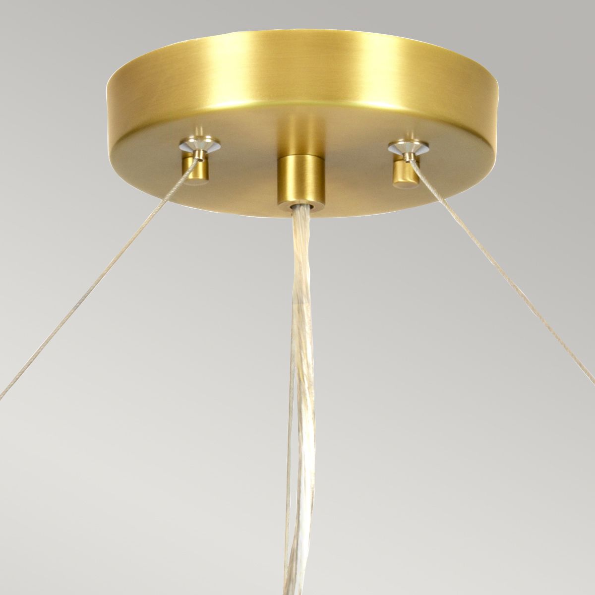 Pearce 34" Pendant with Aged Brass Ceiling Pan Aged Brass, Ivory Shade