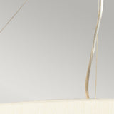 Pearce 34" Pendant with Aged Brass Ceiling Pan Aged Brass, Ivory Shade