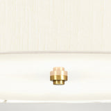 Pearce 34" Pendant with Aged Brass Ceiling Pan Aged Brass, Ivory Shade