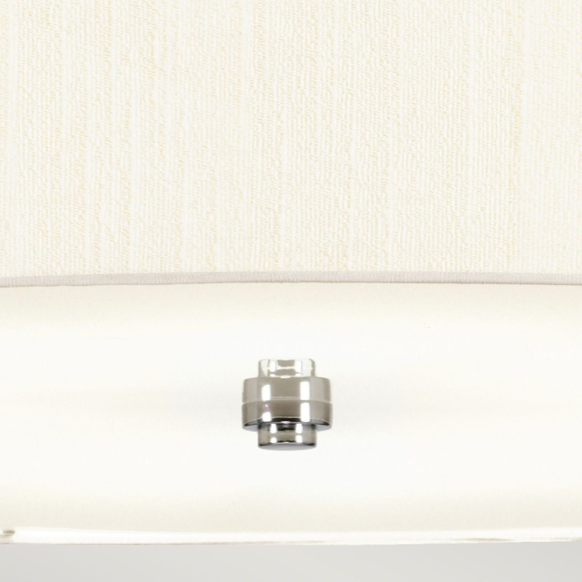 Pearce 34" Pendant with Polished Chrome Ceiling Pan Polished Chrome, Ivory Shade