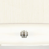 Pearce 34" Pendant with Polished Chrome Ceiling Pan Polished Chrome, Ivory Shade