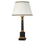 Peronne 1 Light Table Lamp With Tall Empire Shade Black and Gold