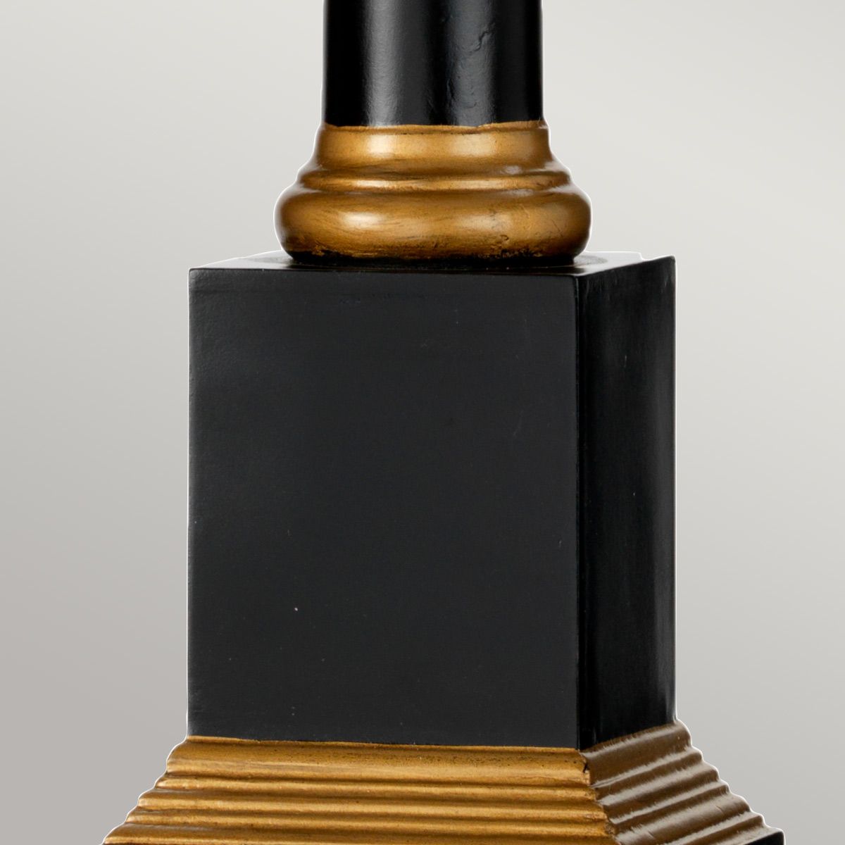 Peronne 1 Light Table Lamp With Tall Empire Shade Black and Gold