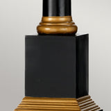 Peronne 1 Light Table Lamp With Tall Empire Shade Black and Gold