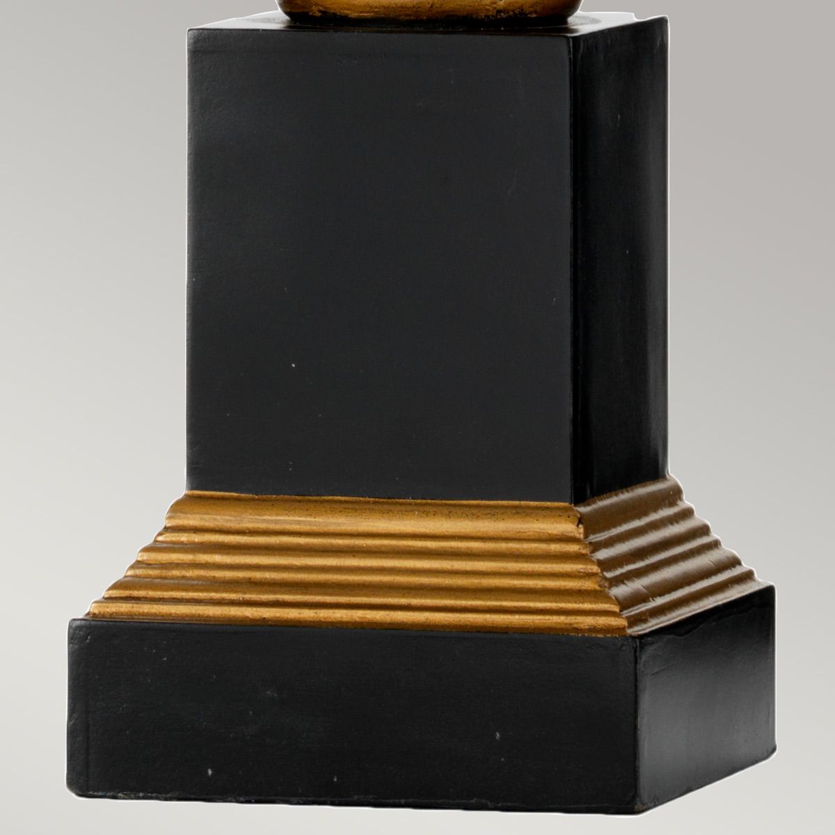 Peronne 1 Light Table Lamp With Tall Empire Shade Black and Gold