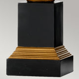 Peronne 1 Light Table Lamp With Tall Empire Shade Black and Gold