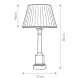 Peronne 1 Light Table Lamp With Tall Empire Shade Black and Gold