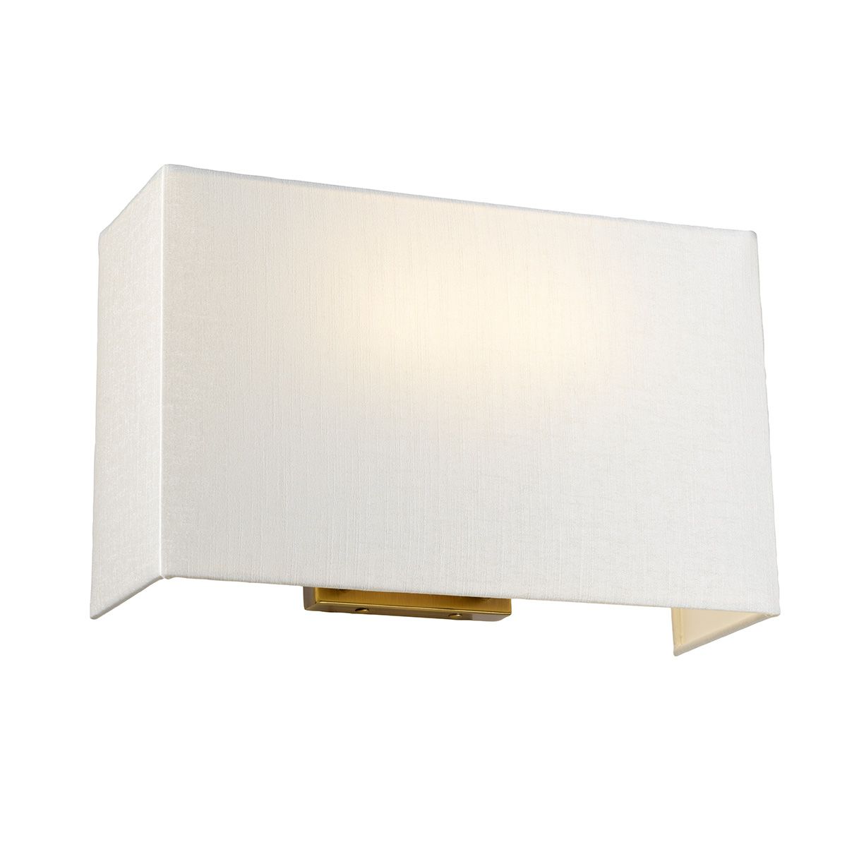 Riley Large Rectangular Wall Light with Aged Brass Back Plate Aged Brass