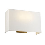 Riley Large Rectangular Wall Light with Aged Brass Back Plate Aged Brass