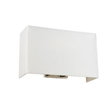 Riley Large Rectangular Wall Light with Polished Chrome Back Plate Polished Chrome