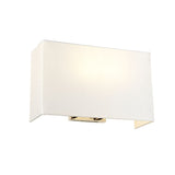 Riley Large Rectangular Wall Light with Polished Chrome Back Plate Polished Chrome