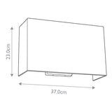 Riley Large Rectangular Wall Light with Polished Chrome Back Plate Polished Chrome