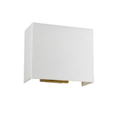 Riley Medium Rectangular Wall Light with Aged Brass Back Plate Aged Brass