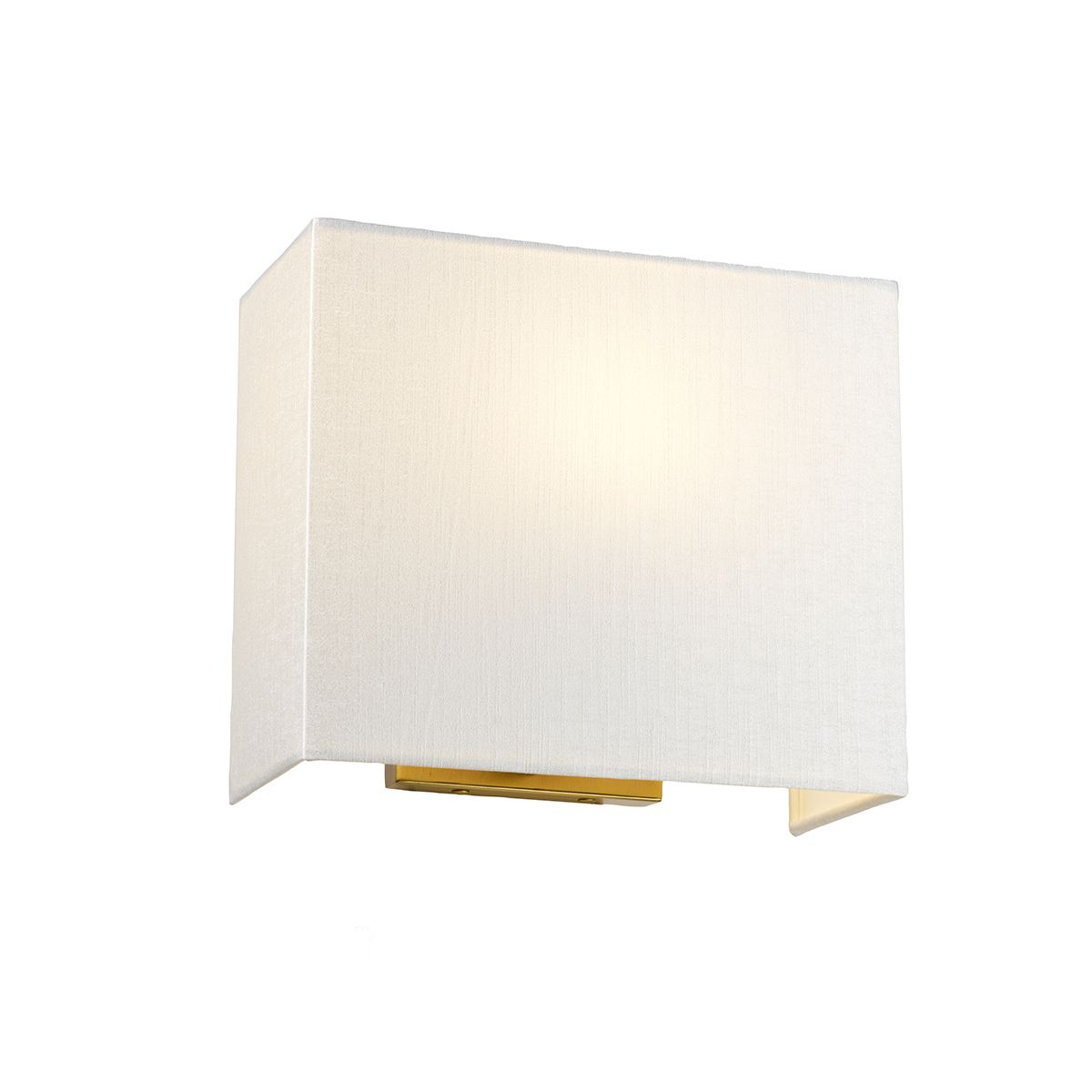 Riley Medium Rectangular Wall Light with Aged Brass Back Plate Aged Brass