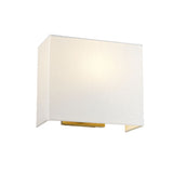 Riley Medium Rectangular Wall Light with Aged Brass Back Plate Aged Brass
