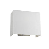 Riley Medium Rectangular Wall Light with Polished Chrome Back Plate Polished Chrome