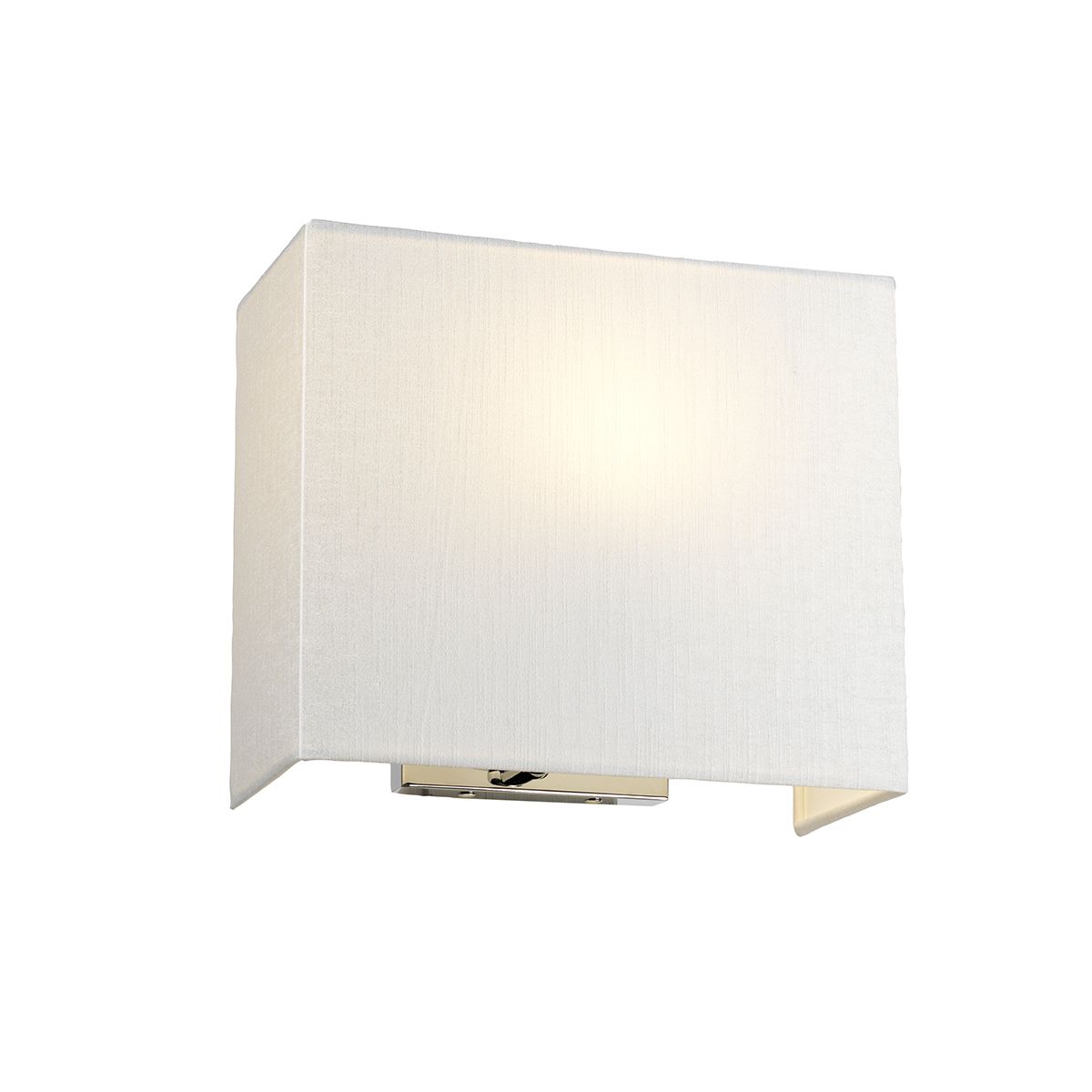Riley Medium Rectangular Wall Light with Polished Chrome Back Plate Polished Chrome