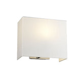 Riley Medium Rectangular Wall Light with Polished Chrome Back Plate Polished Chrome