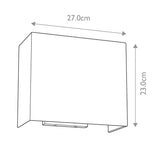 Riley Medium Rectangular Wall Light with Polished Chrome Back Plate Polished Chrome