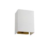 Riley Small Rectangular Wall Light with Aged Brass Back Plate Aged Brass