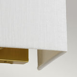 Riley Small Rectangular Wall Light with Aged Brass Back Plate Aged Brass