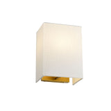 Riley Small Rectangular Wall Light with Aged Brass Back Plate Aged Brass