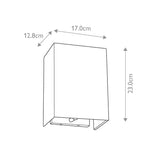 Riley Small Rectangular Wall Light with Aged Brass Back Plate Aged Brass