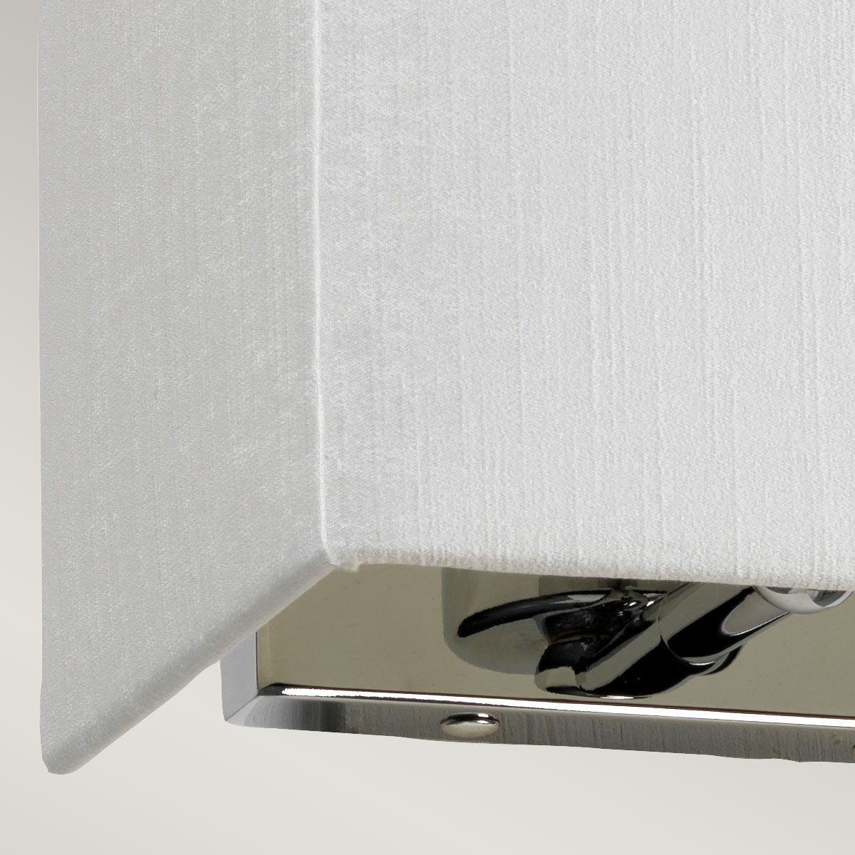 Riley Small Rectangular Wall Light with Polished Chrome Back Plate Polished Chrome