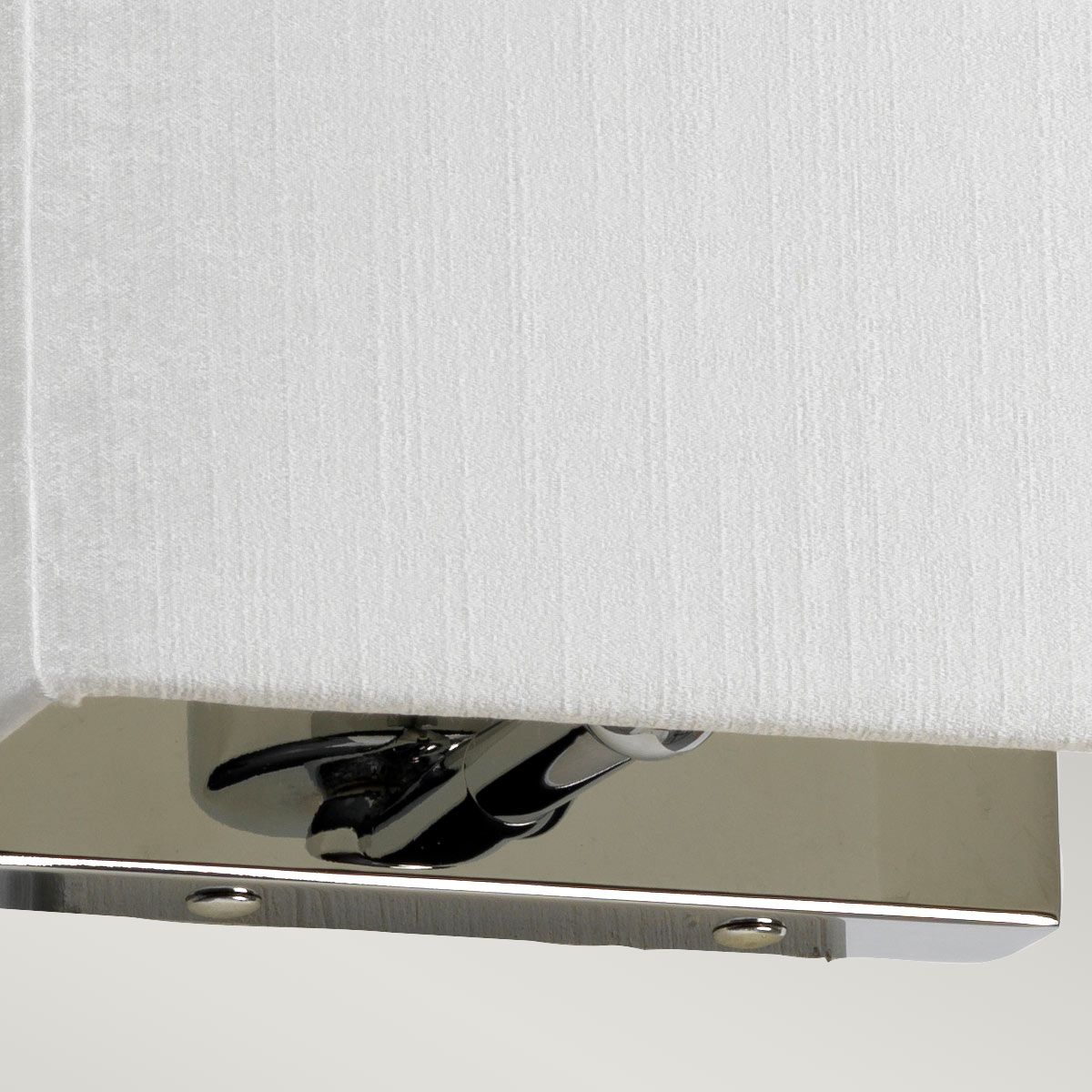 Riley Small Rectangular Wall Light with Polished Chrome Back Plate Polished Chrome