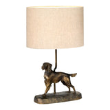 Rufus 1 Light Table lamp with Oval Shade Bronze Patina