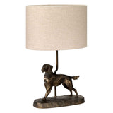 Rufus 1 Light Table lamp with Oval Shade Bronze Patina